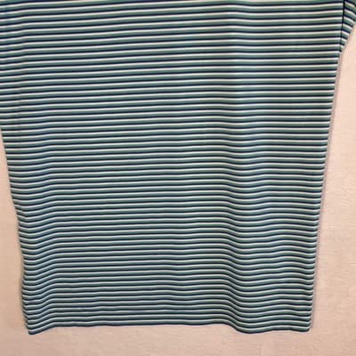 RLX Ralph Lauren Polo Shirt Mens Large Green Blue Stripe Golf Wicking Stretch - Thumbnail 12