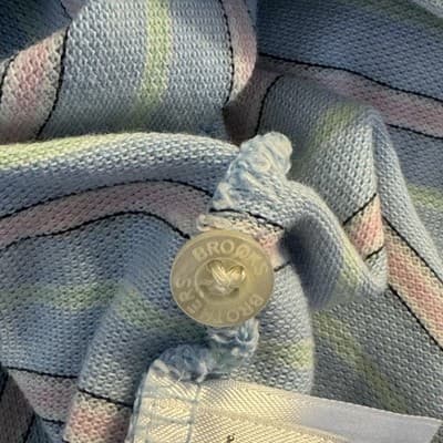 Brooks Brothers Polo Shirt Mens XL Blue Pastel Stripe 346 Cotton Short Sleeve - Thumbnail 16