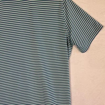 RLX Ralph Lauren Polo Shirt Mens Large Green Blue Stripe Golf Wicking Stretch - Thumbnail 11
