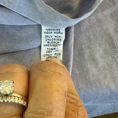 Ralph Lauren Shirt Mens 16 32/33 Blue Yarmouth Herringbone Button Down Logo - Thumbnail 14