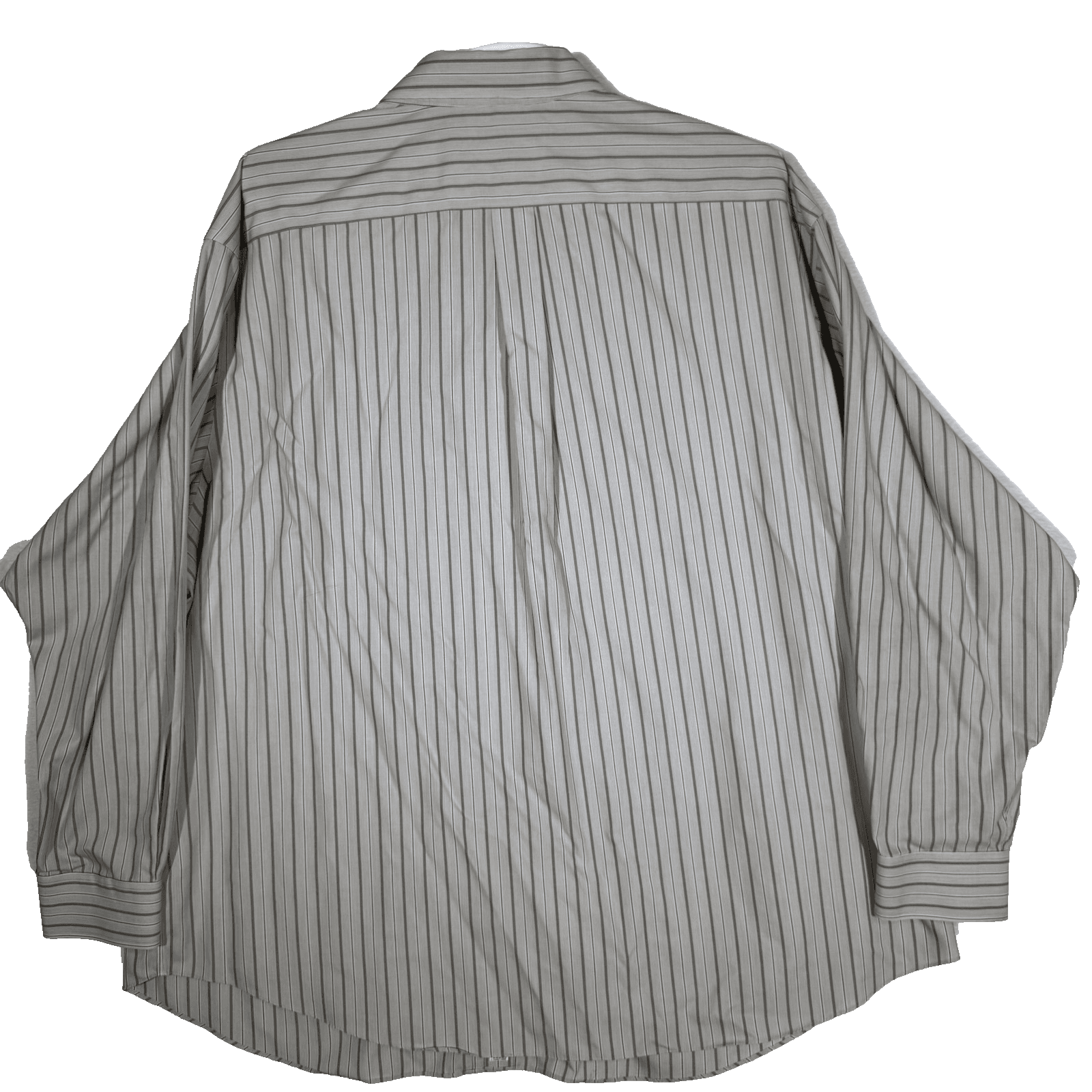 Roundtree & Yorke Gold Label Shirt Mens 3XL Brown Stripe Non-Iron Button Down - Thumbnail 2