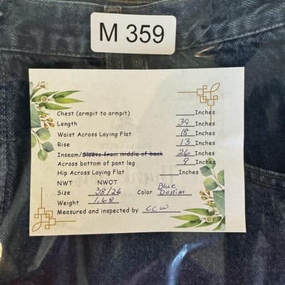 Vintage Roebucks Jeans Mens 34x34 Blue Denim Made USA High Rise Straight 90s - Thumbnail 13