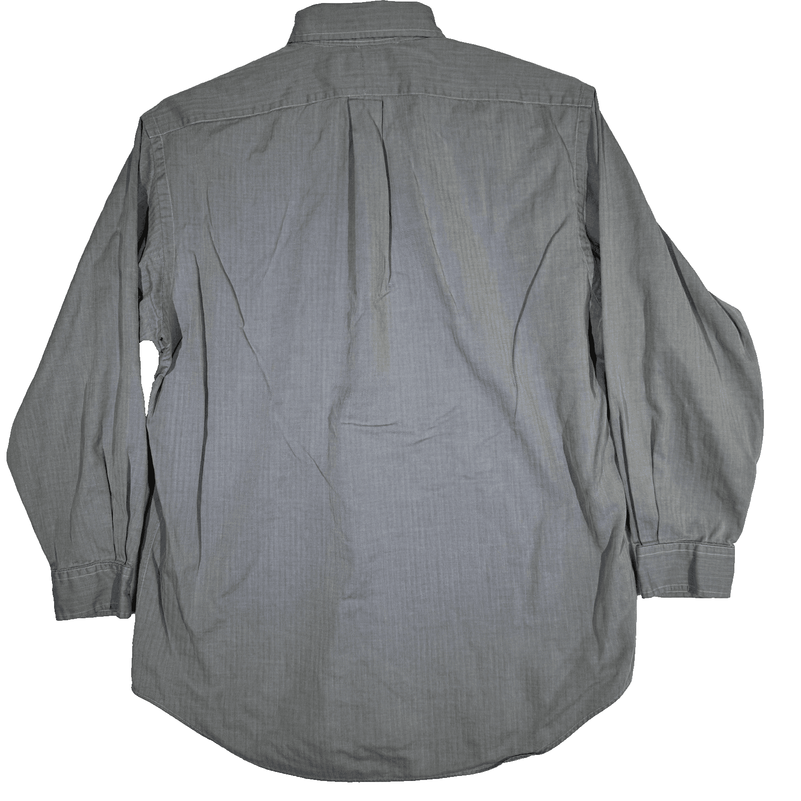 Ralph Lauren Shirt Mens 16 32/33 Blue Yarmouth Herringbone Button Down Logo - Thumbnail 2