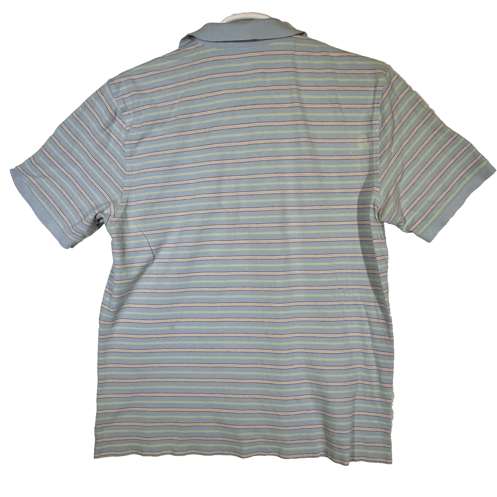Brooks Brothers Polo Shirt Mens XL Blue Pastel Stripe 346 Cotton Short Sleeve - Thumbnail 2