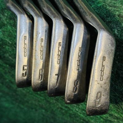 Vintage King Cobra Oversize Iron Set 5-9 Mens RH Steel Shaft Silver Golf Clubs - Image 1