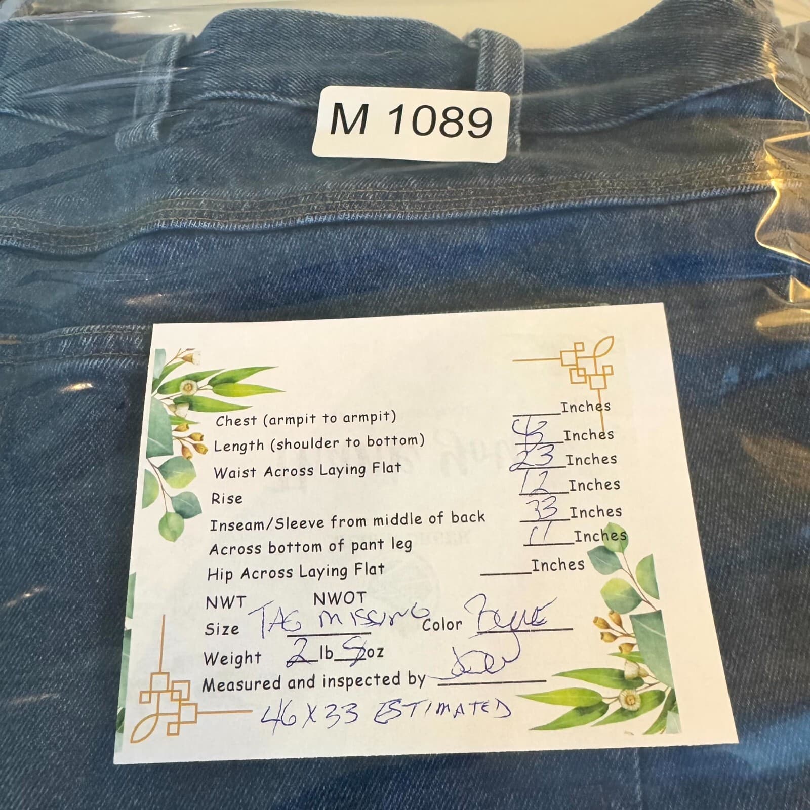 Duluth Trading Men’s Jeans 46x33 Blue Denim Mid-Rise Straight Leg Workwear - Thumbnail 10