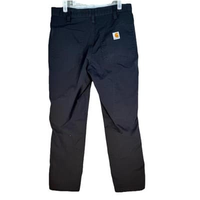 Carhartt 383-20 Carpenter Pants Men 30x30 Navy Relaxed Canvas Workwear - Thumbnail 2