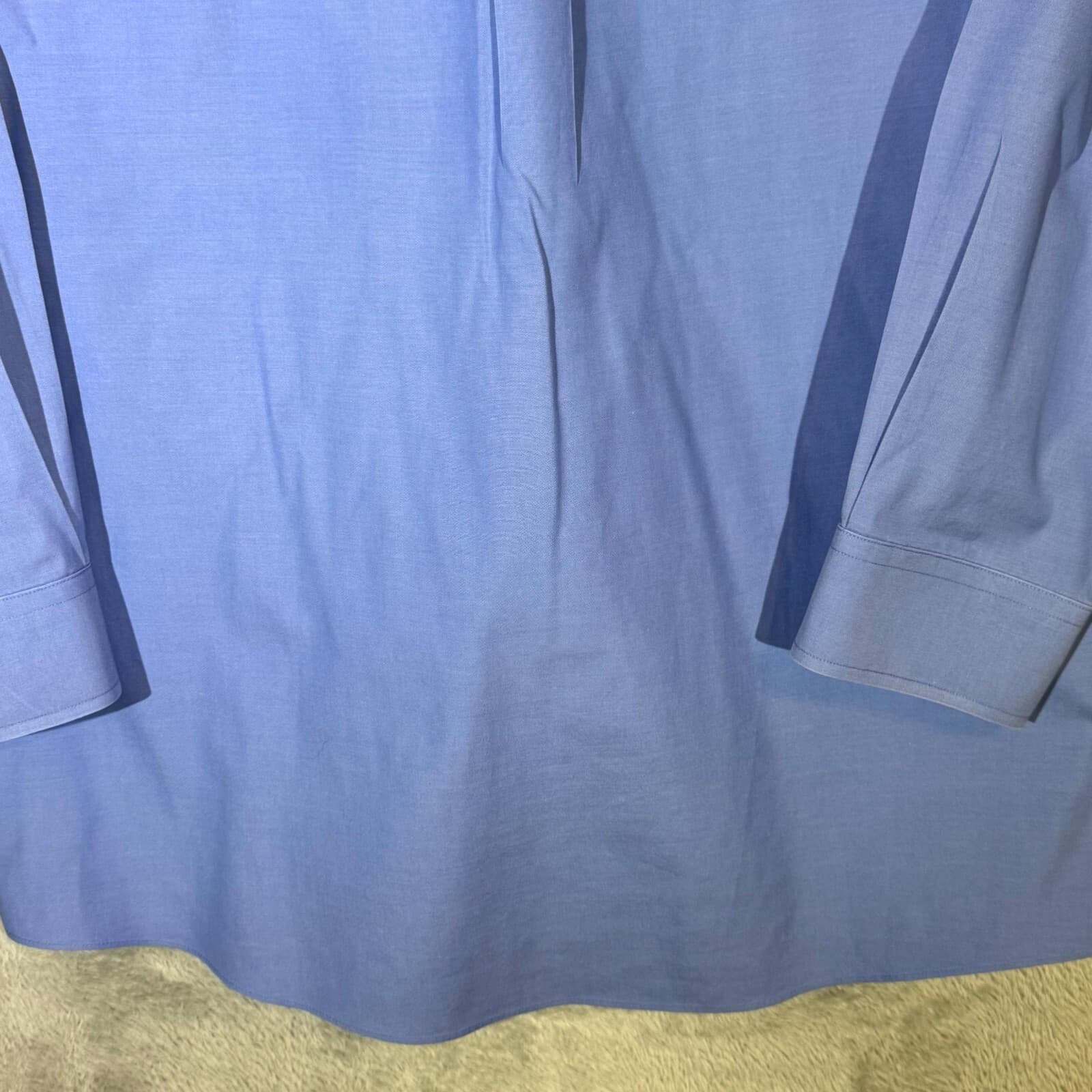 Gold Label Men’s Dress Shirt 16.5x33 Blue 100% Cotton Fitted - Thumbnail 13