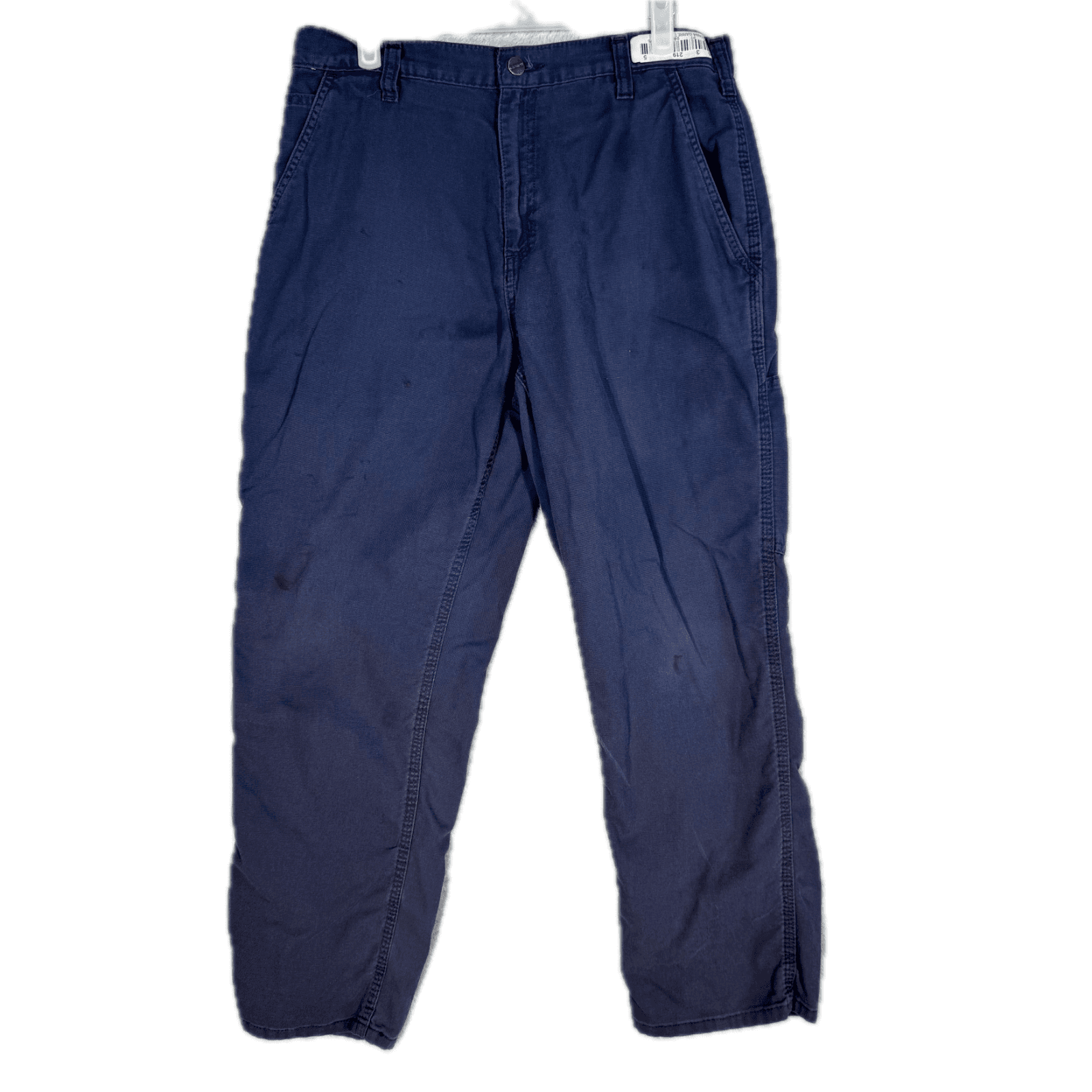 Carhartt Men’s Carpenter 383-20 Pants 34x30 Navy Soft Canvas Dungaree Fit - Image 1