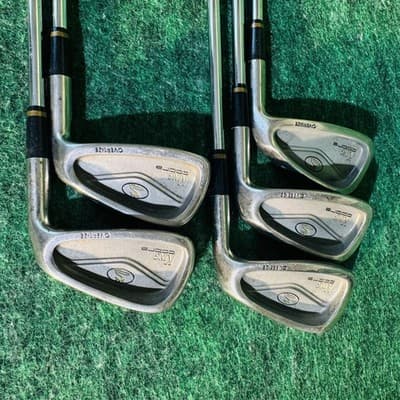 Vintage King Cobra Oversize Iron Set 5-9 Mens RH Steel Shaft Silver Golf Clubs - Thumbnail 6
