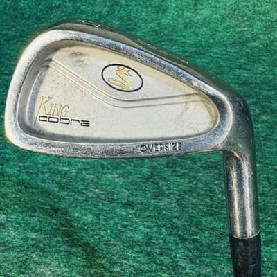 Vintage King Cobra Oversize Iron Set 5-9 Mens RH Steel Shaft Silver Golf Clubs - Thumbnail 2