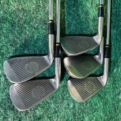 Vintage King Cobra Oversize Iron Set 5-9 Mens RH Steel Shaft Silver Golf Clubs - Thumbnail 5