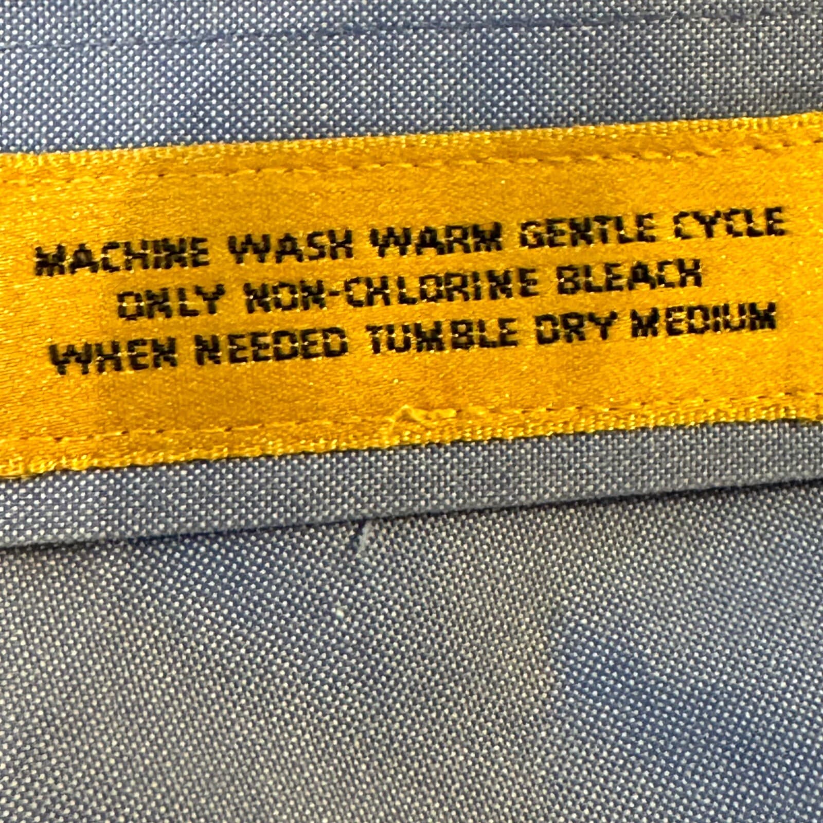 Gold Label Men’s Dress Shirt 16.5x33 Blue 100% Cotton Fitted - Thumbnail 14