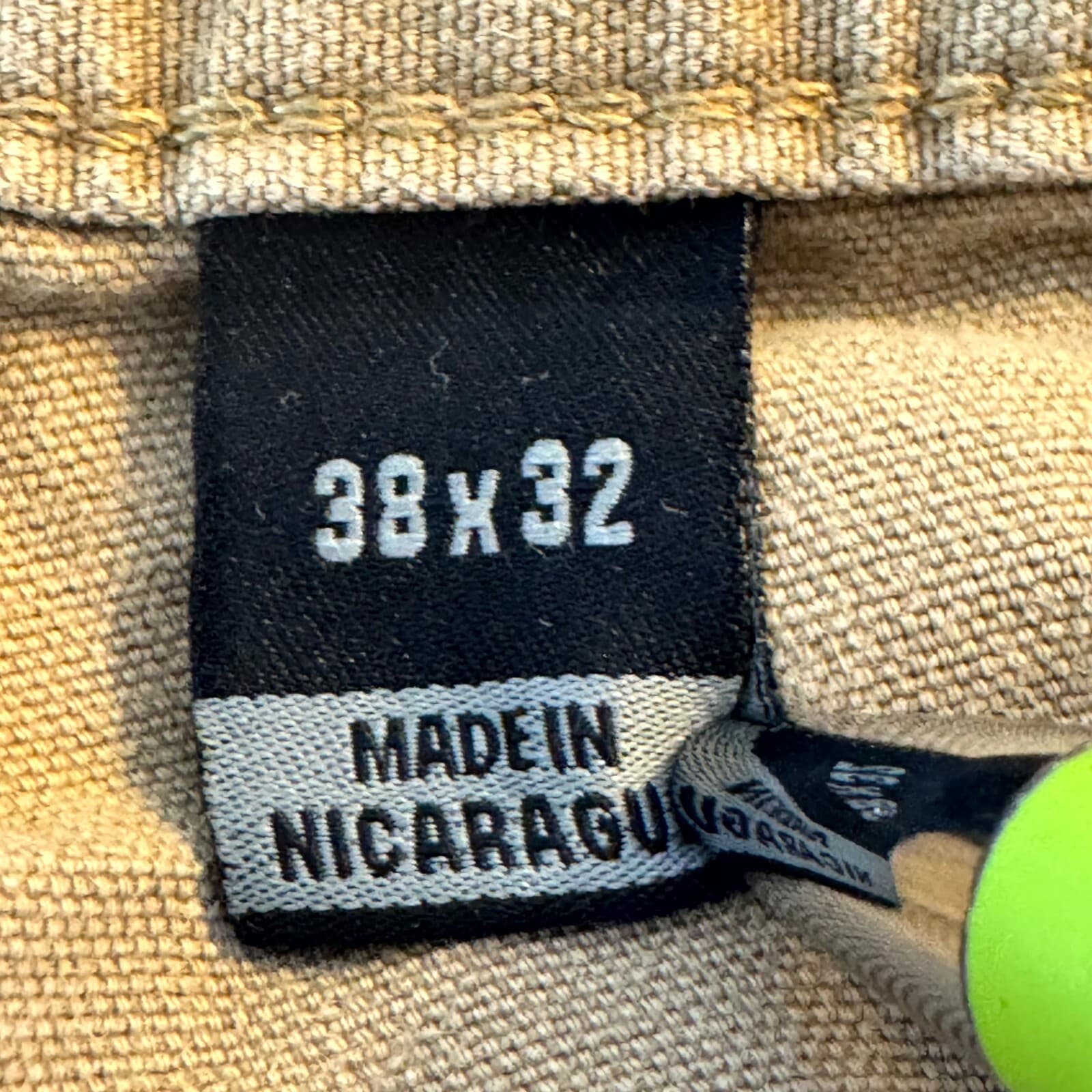 Carhartt Carpenter Jeans 38x32 Beige Loose Fit Workwear Utility - Thumbnail 9