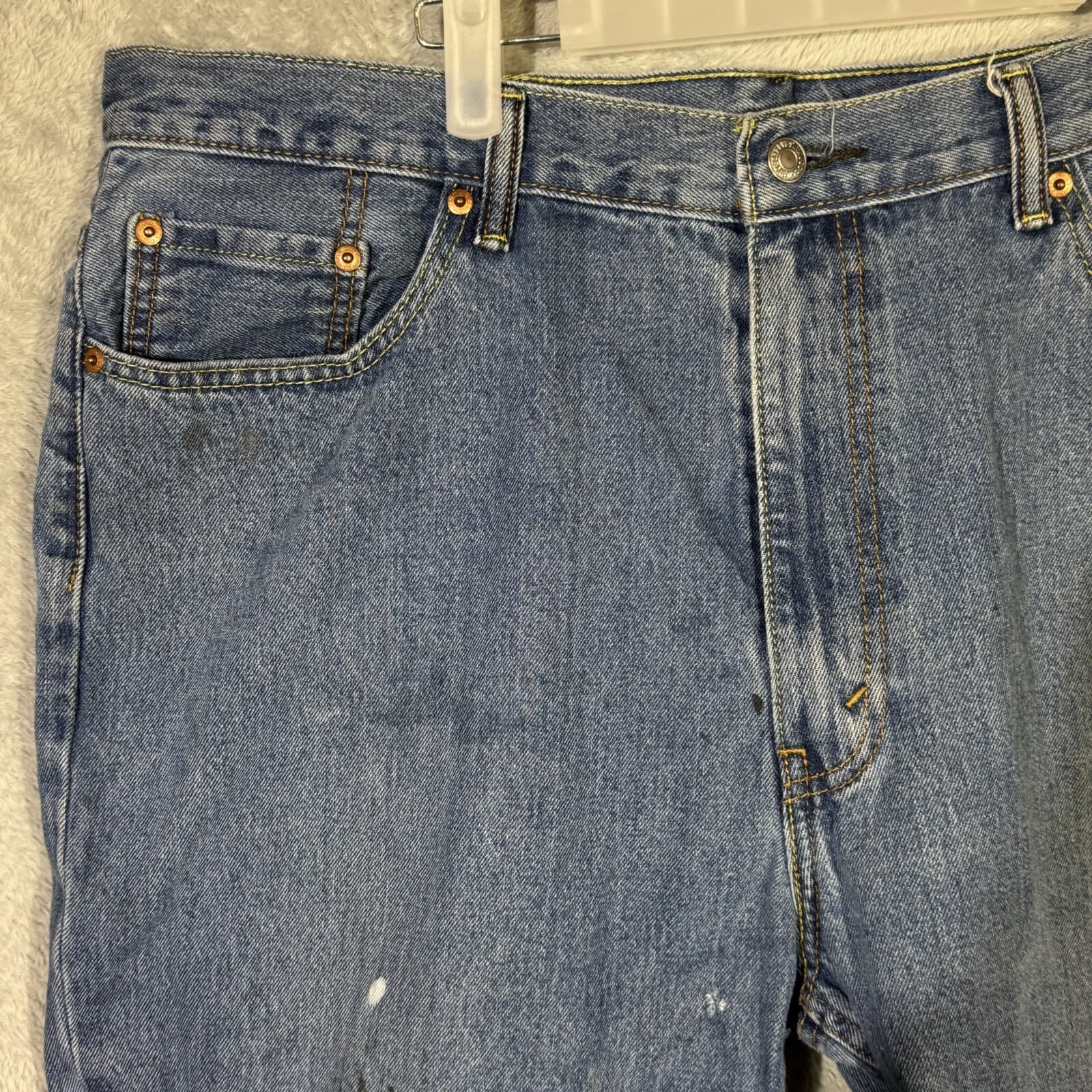 Levis 550 Jeans Mens 40x32 Blue Denim 100 Percent Cotton Relaxed Fit High Rise - Thumbnail 3