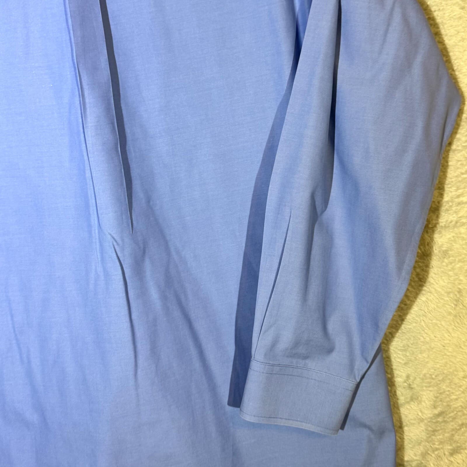 Gold Label Men’s Dress Shirt 16.5x33 Blue 100% Cotton Fitted - Thumbnail 12