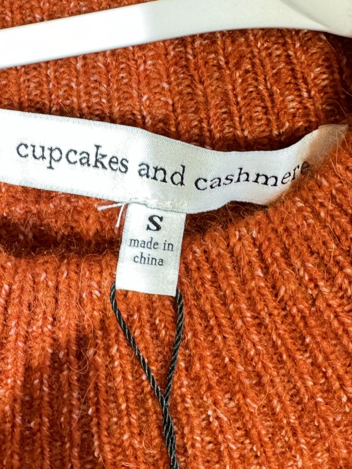 Cupcakes & Cashmere Women's Burnt Orange Stretch Knit Mock‑Neck Sweater S – OS - Thumbnail 7