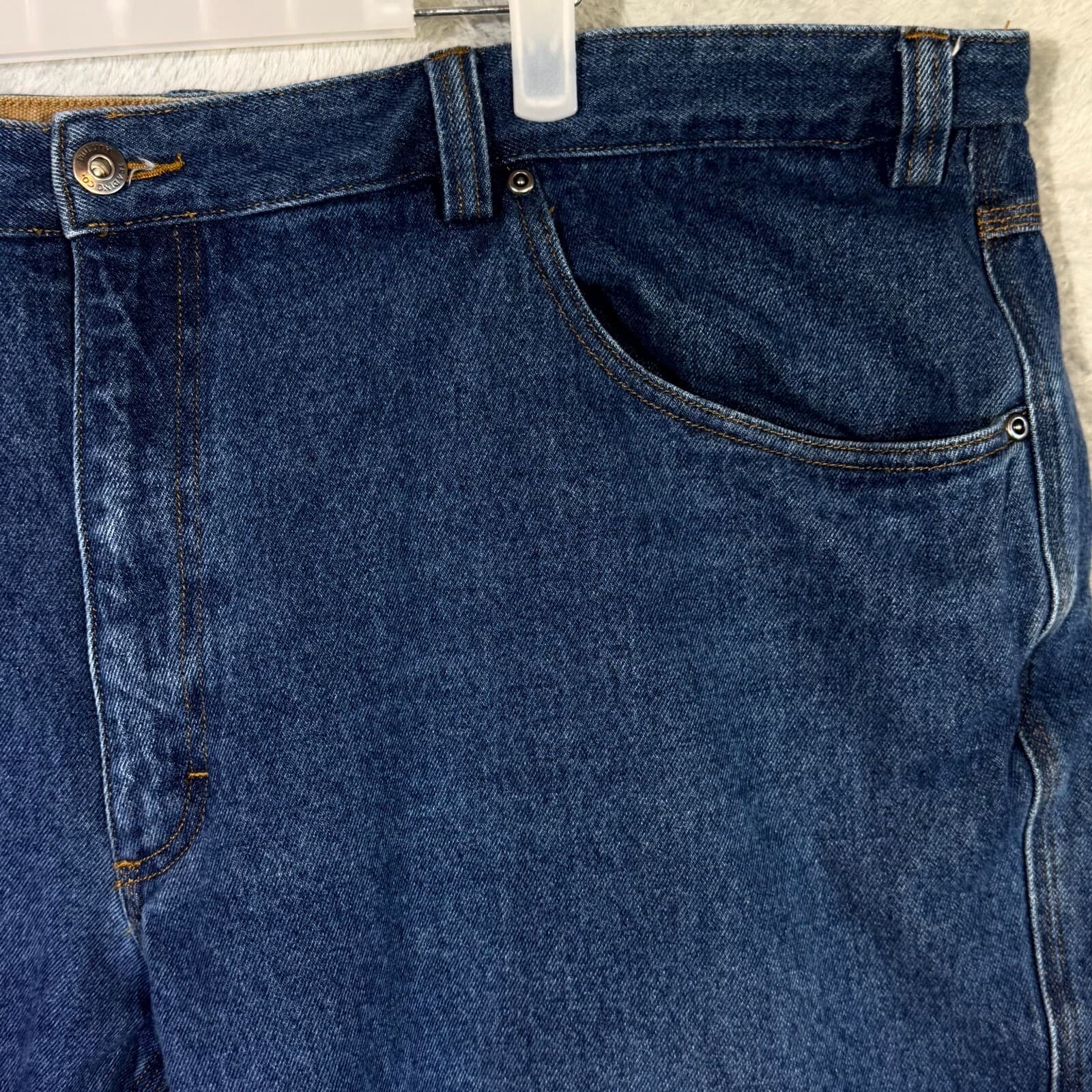 Duluth Trading Men’s Jeans 46x33 Blue Denim Mid-Rise Straight Leg Workwear - Thumbnail 4