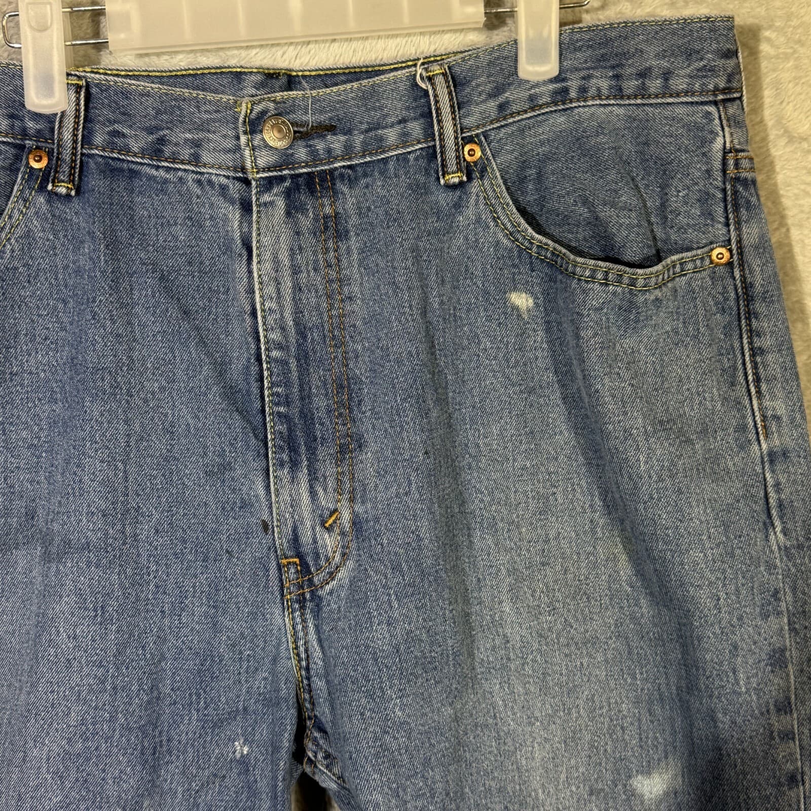 Levis 550 Jeans Mens 40x32 Blue Denim 100 Percent Cotton Relaxed Fit High Rise - Thumbnail 4