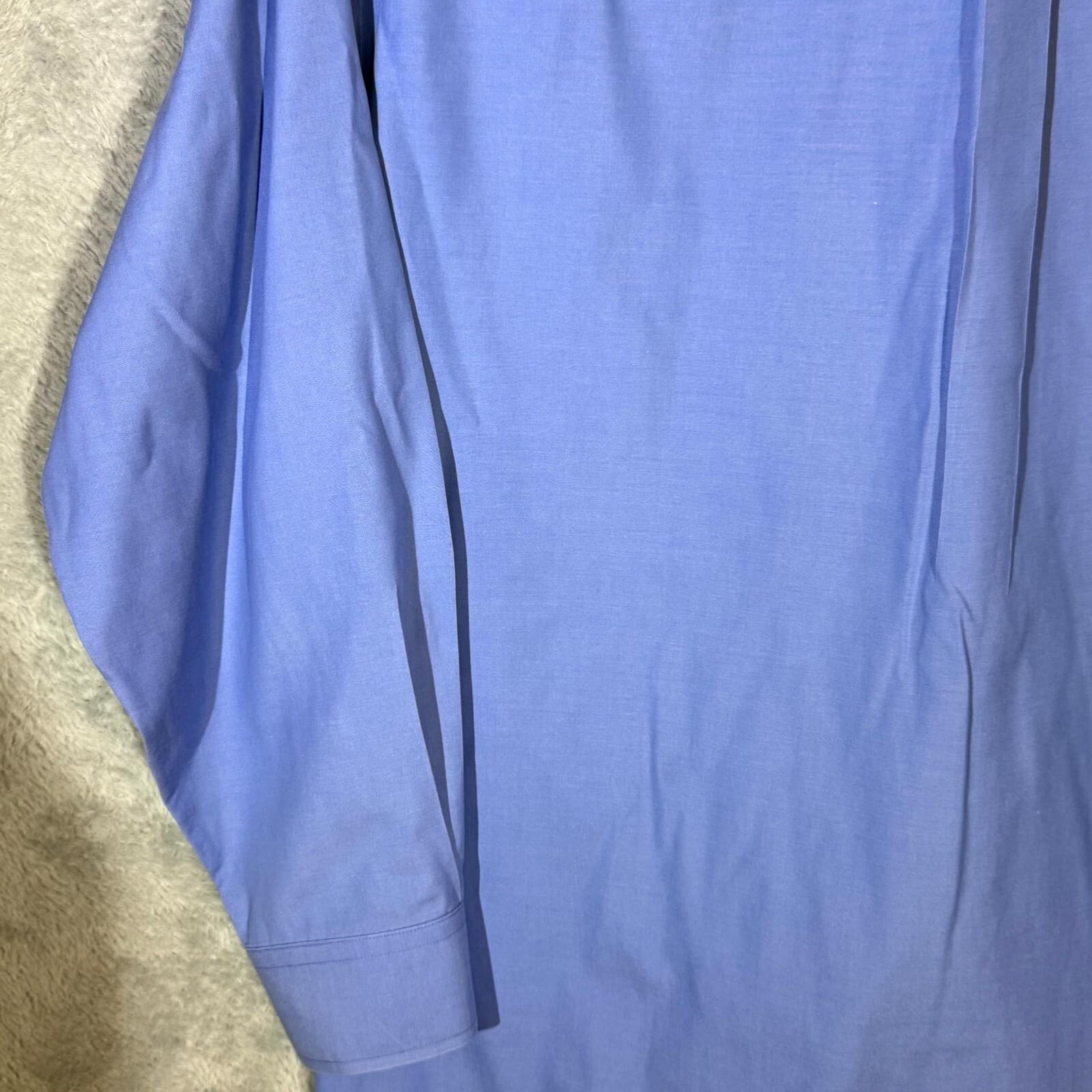 Gold Label Men’s Dress Shirt 16.5x33 Blue 100% Cotton Fitted - Thumbnail 10