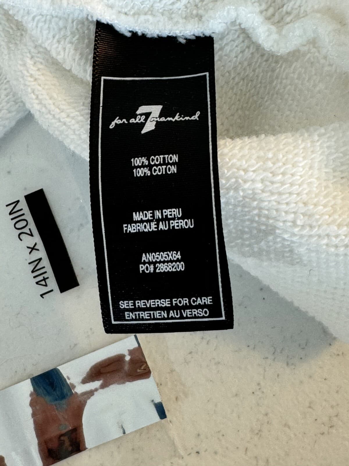 7 For All Mankind Cotton White Hoodie S with Decorative Trim – Pre‑Owned Excell - Thumbnail 12