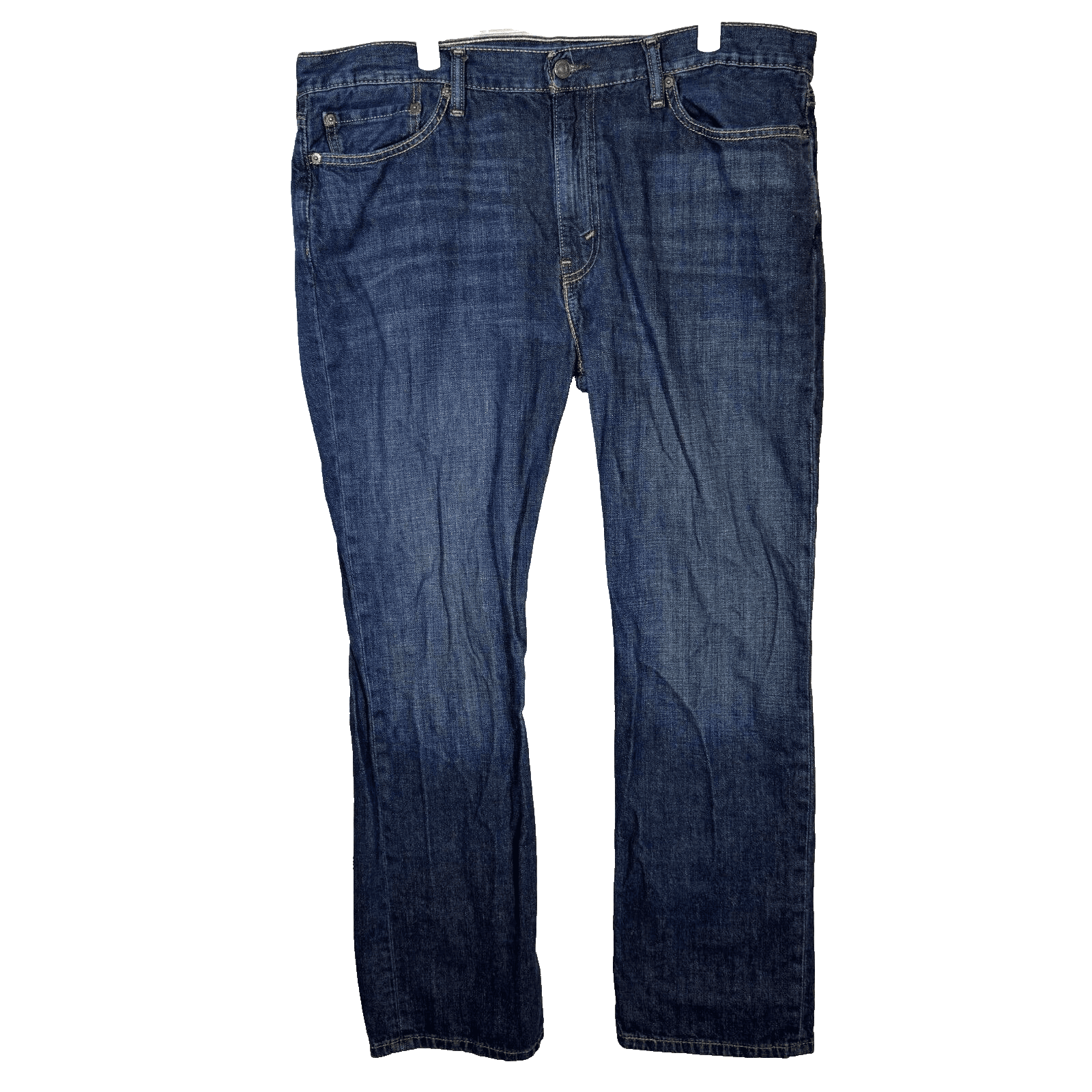 Levis 514 Jeans Mens 38x30 Blue Denim 100 Percent Cotton Straight Leg Mid Rise - Image 1