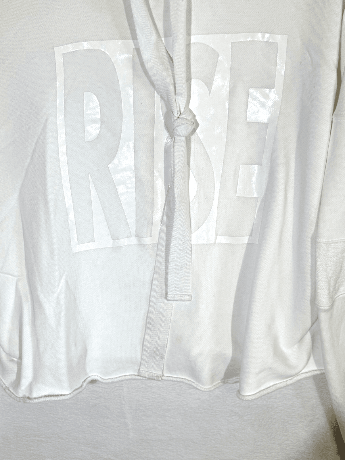 7 For All Mankind Cotton White Hoodie S with Decorative Trim – Pre‑Owned Excell - Thumbnail 6