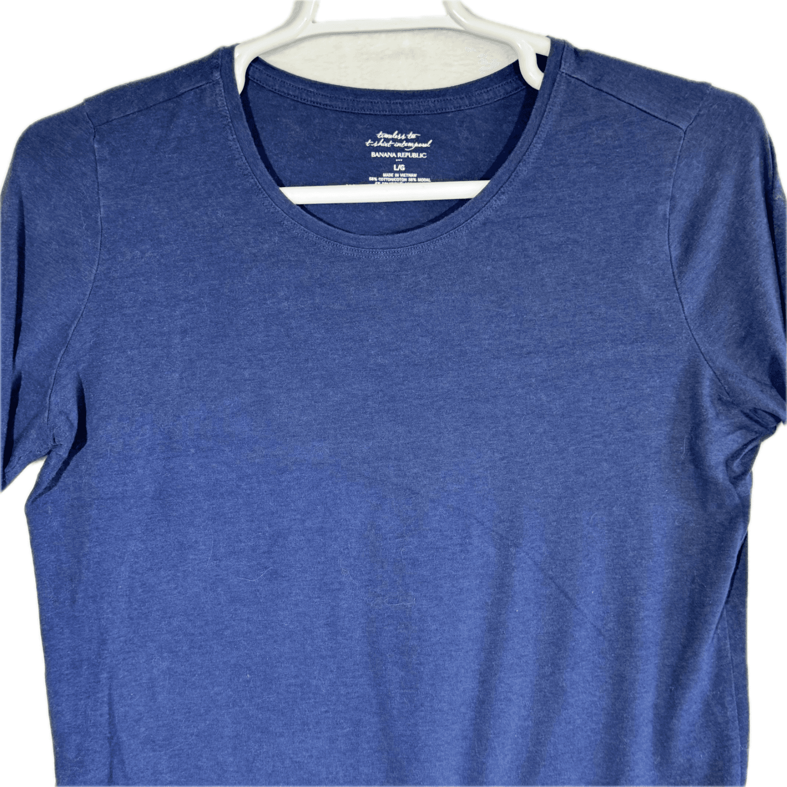 Banana Republic Women’s Blue Cotton‑Stretch Long‑Sleeve Knit Pullover – Size L - Thumbnail 3