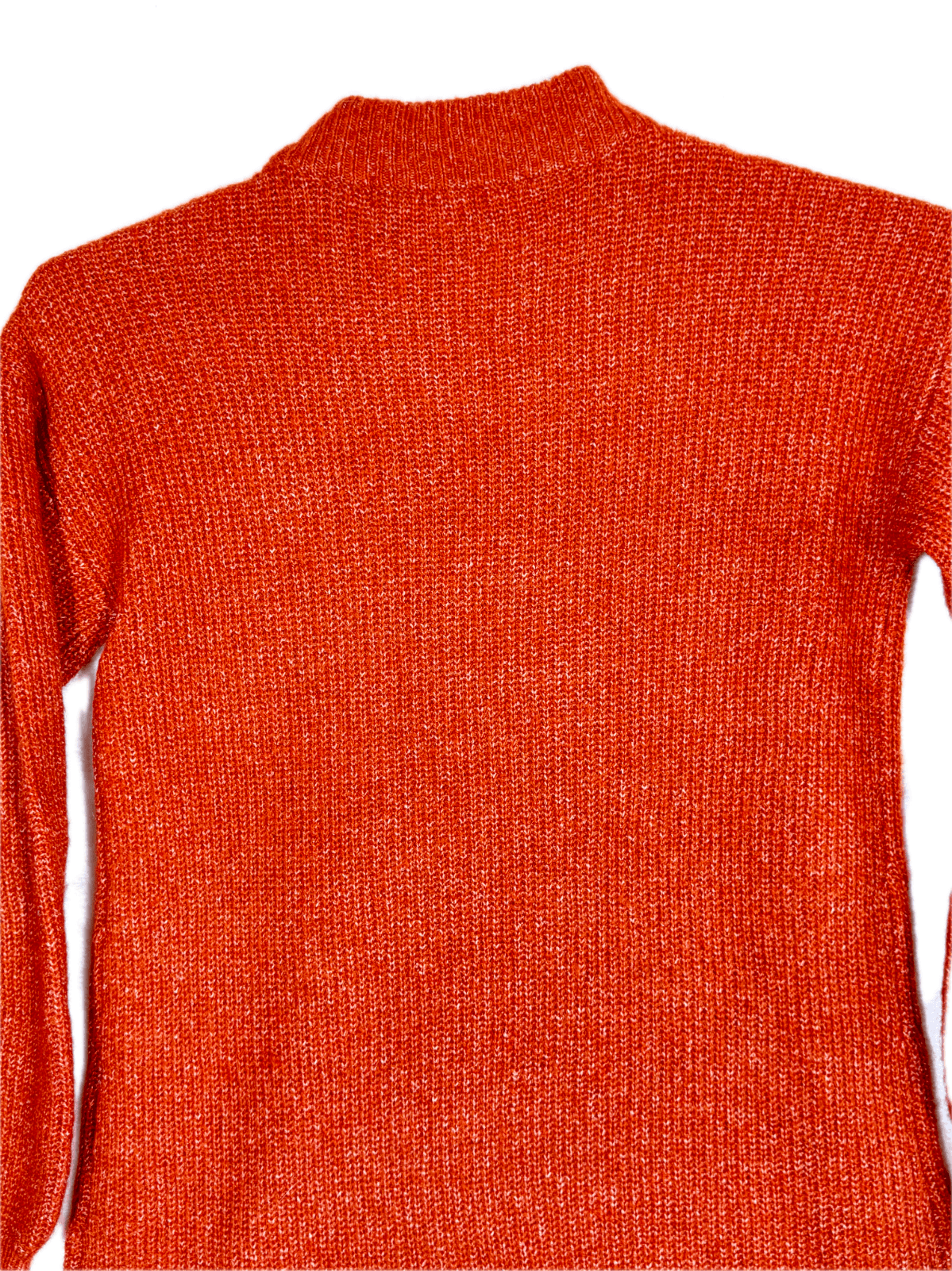 Cupcakes & Cashmere Women's Burnt Orange Stretch Knit Mock‑Neck Sweater S – OS - Thumbnail 12