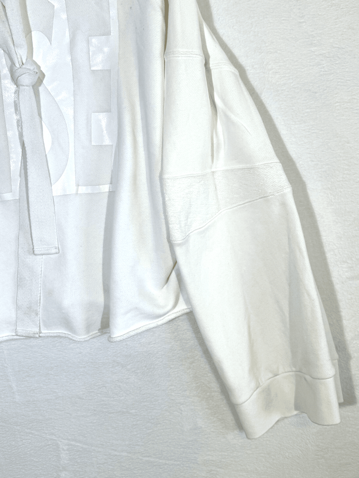 7 For All Mankind Cotton White Hoodie S with Decorative Trim – Pre‑Owned Excell - Thumbnail 5