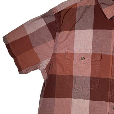 Carhartt Men's Shirt 2XL Red Plaid Cotton Stretch Relaxed Fit Button-Down - Thumbnail 4