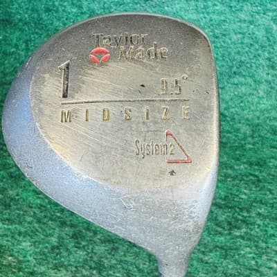 Vintage TaylorMade MIDSIZE System2 1 Driver Mens RH 9.5° True Temper R300 Steel - Image 1