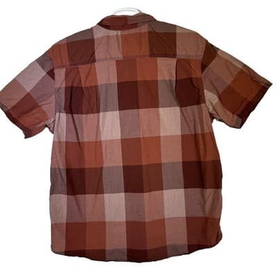 Carhartt Men's Shirt 2XL Red Plaid Cotton Stretch Relaxed Fit Button-Down - Thumbnail 2