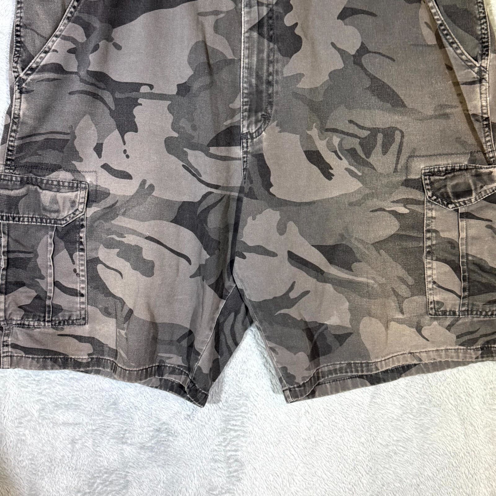 Men’s Cargo Shorts 38 Gray Camouflage 100% Cotton Classic Fit - Thumbnail 5