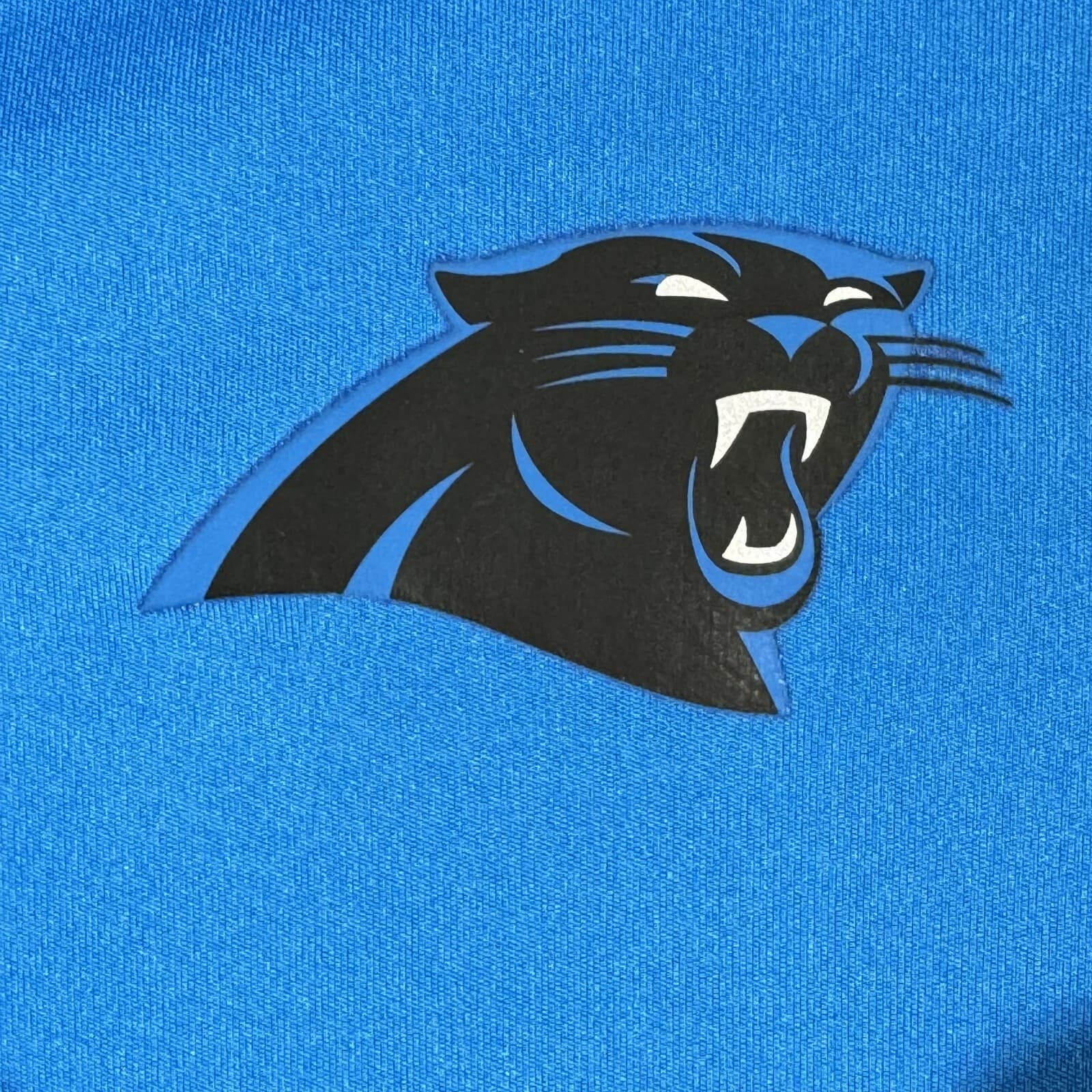 Team Apparel Men’s NFL Carolina Panthers Polo Shirt L Blue/Black 100% Polyester - Thumbnail 7