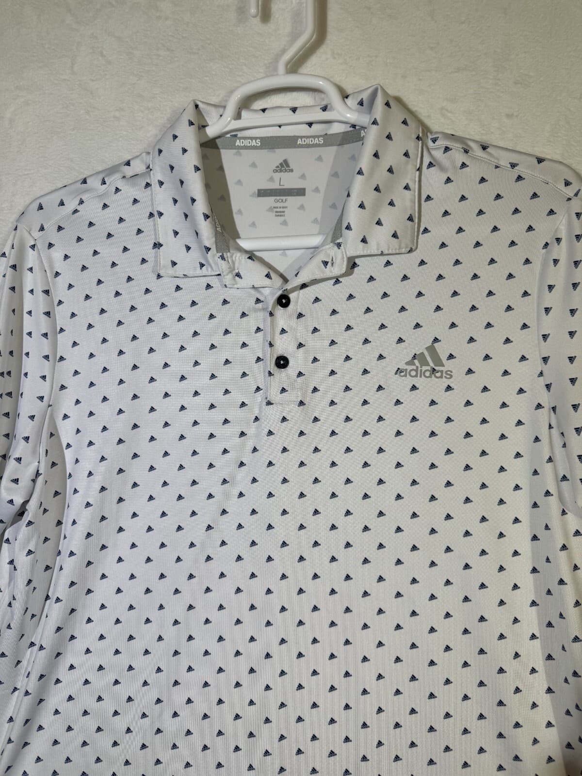 Adidas Golf Men’s L White Stretch Polyester-Blend Polo – Pull‑Over Performance - Thumbnail 5