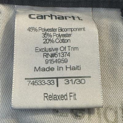 Carhartt Pants Mens 31x29 Gray Relaxed Fit Ripstop Utility Workwear Outdoor - Thumbnail 6