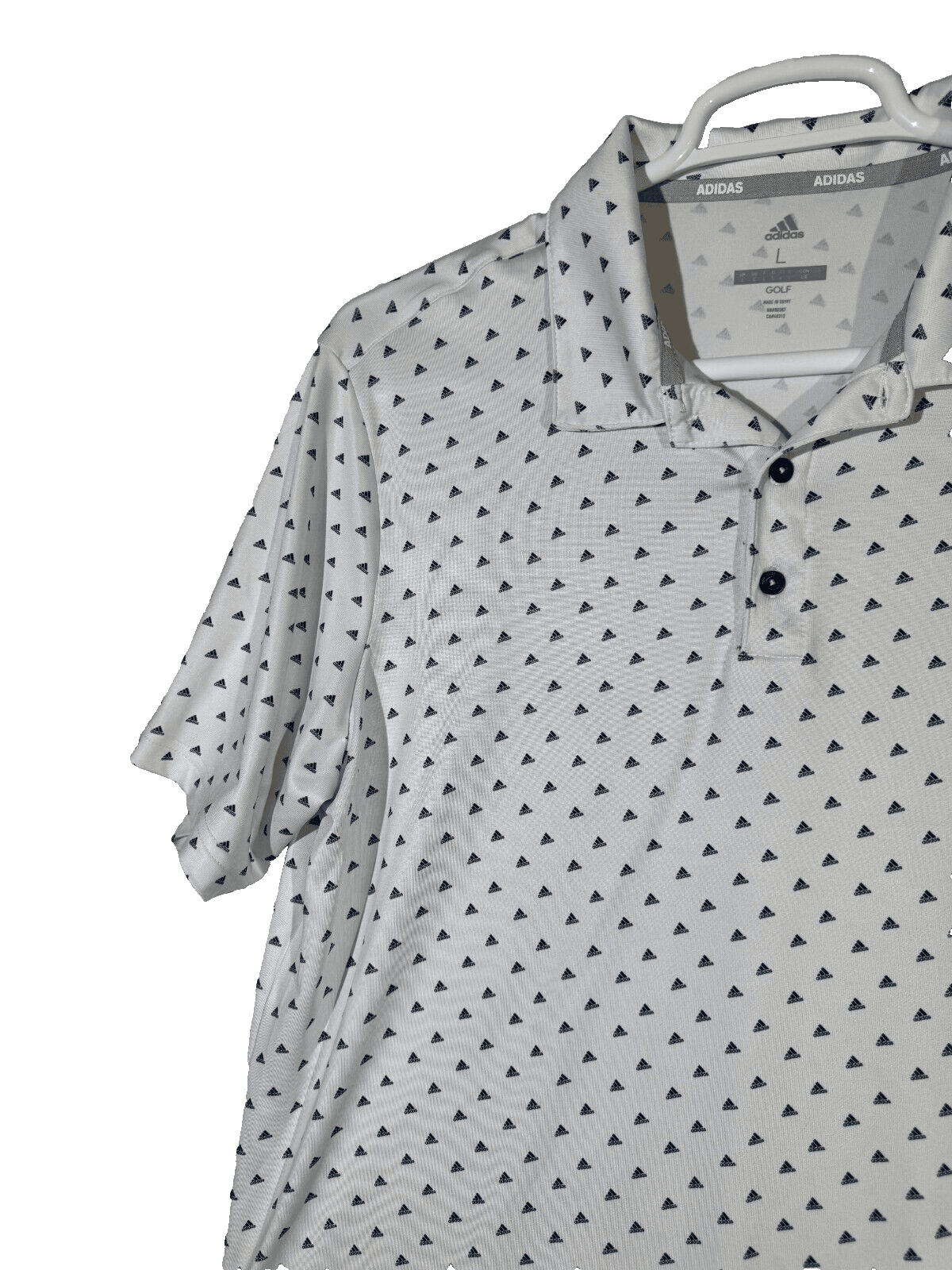 Adidas Golf Men’s L White Stretch Polyester-Blend Polo – Pull‑Over Performance - Thumbnail 4