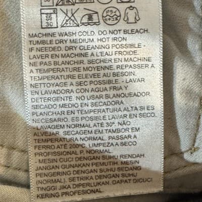 Levis 505 Jeans Mens 34x32 Blue Straight Leg Medium Wash Denim Worn Hem - Thumbnail 8