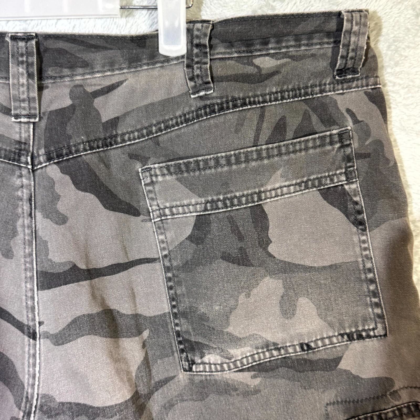 Men’s Cargo Shorts 38 Gray Camouflage 100% Cotton Classic Fit - Thumbnail 7