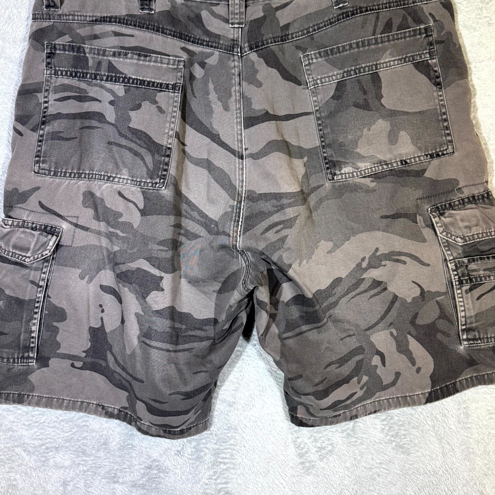 Men’s Cargo Shorts 38 Gray Camouflage 100% Cotton Classic Fit - Thumbnail 8