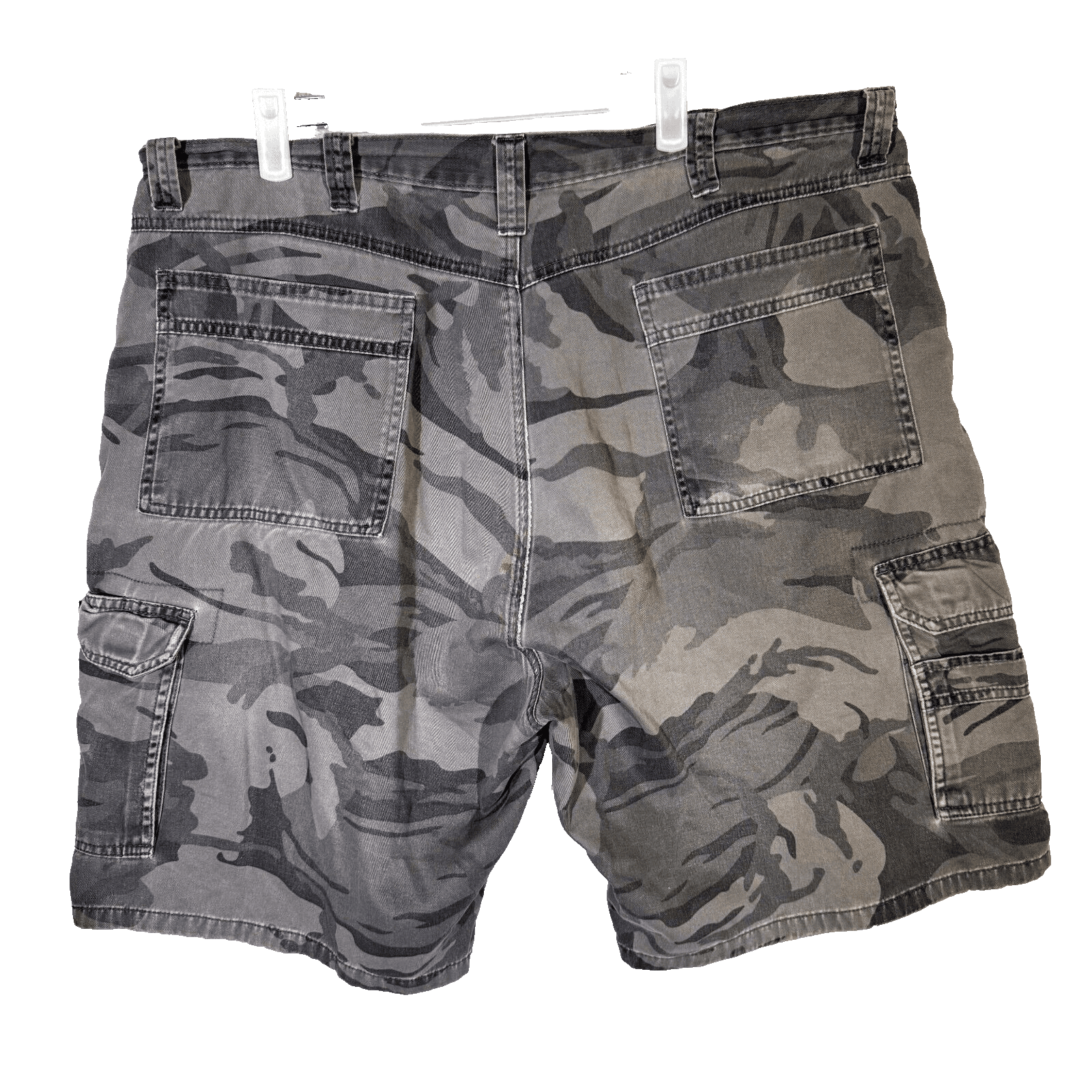 Men’s Cargo Shorts 38 Gray Camouflage 100% Cotton Classic Fit - Thumbnail 2