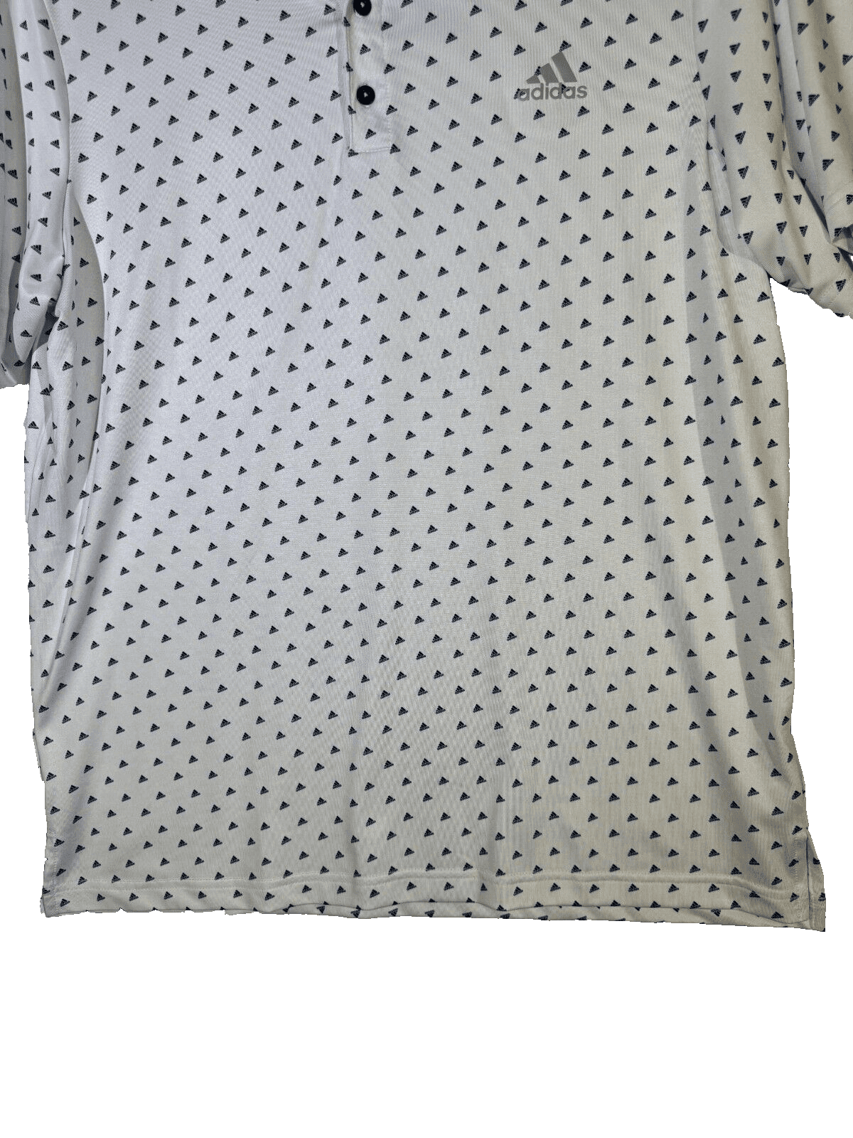 Adidas Golf Men’s L White Stretch Polyester-Blend Polo – Pull‑Over Performance - Thumbnail 3