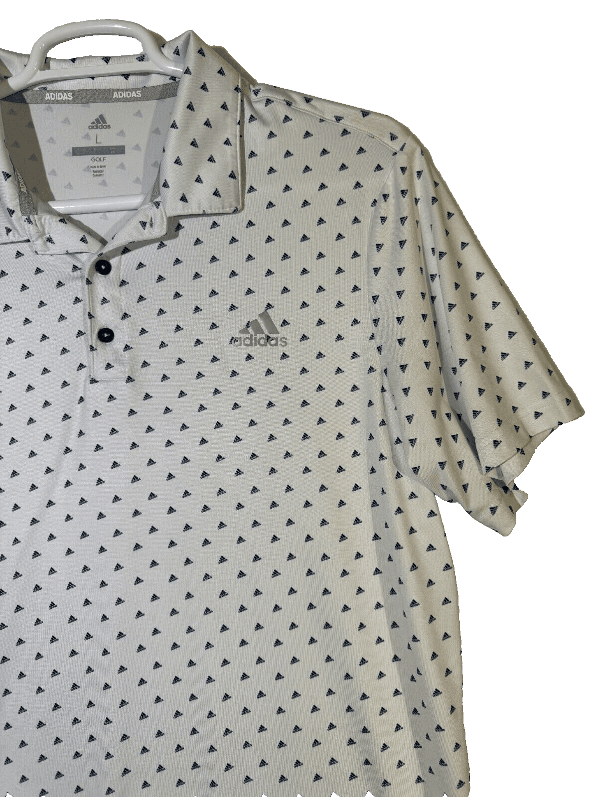 Adidas Golf Men’s L White Stretch Polyester-Blend Polo – Pull‑Over Performance - Thumbnail 6