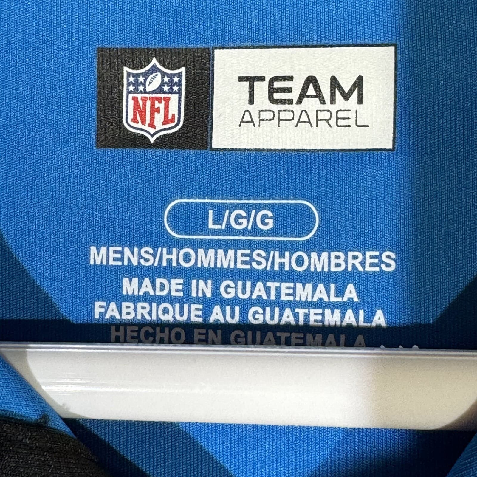 Team Apparel Men’s NFL Carolina Panthers Polo Shirt L Blue/Black 100% Polyester - Thumbnail 9