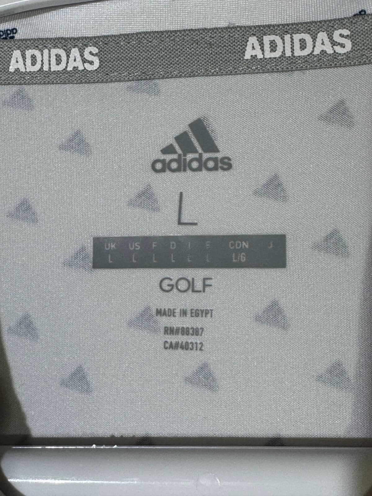 Adidas Golf Men’s L White Stretch Polyester-Blend Polo – Pull‑Over Performance - Thumbnail 9