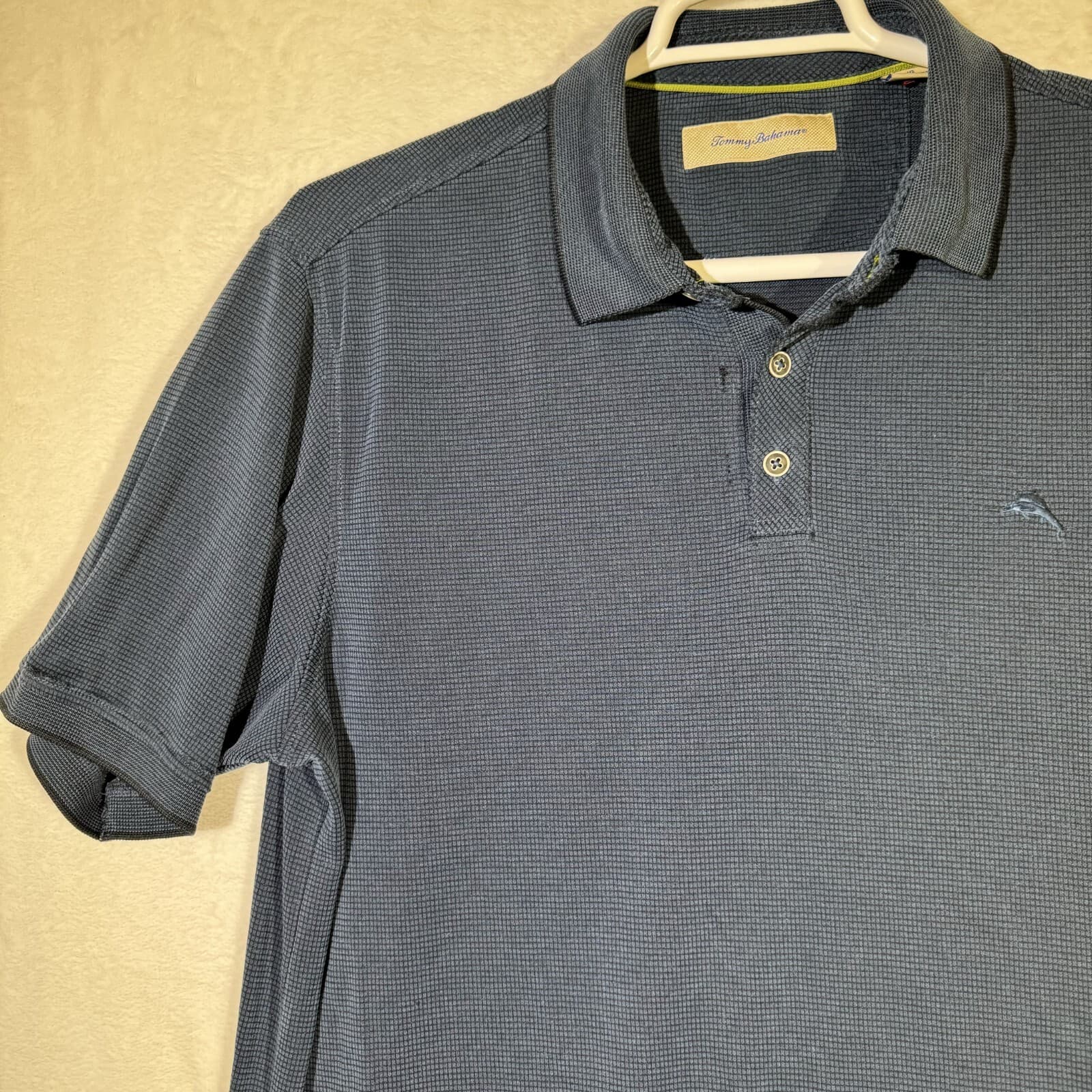 Tommy Bahama Men’s Large Vintage Blue Modal‑Poly Polo Short Sleeve Casual Golf - Thumbnail 14