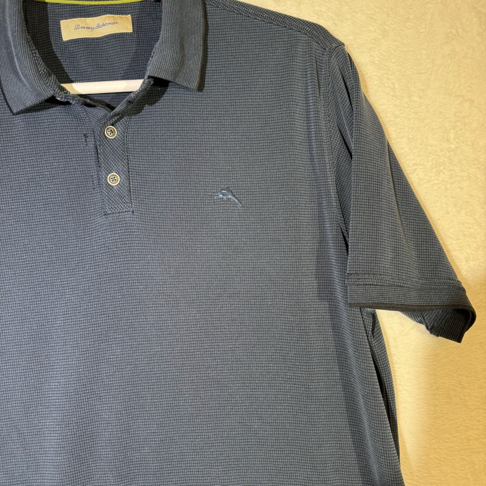 Tommy Bahama Men’s Large Vintage Blue Modal‑Poly Polo Short Sleeve Casual Golf - Thumbnail 15