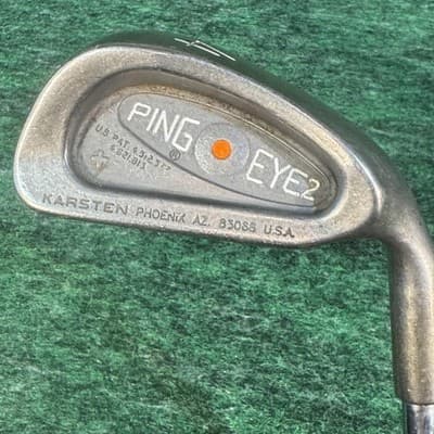 Vintage Ping Eye 2 Orange Dot Irons 3-9 Set Right Hand Steel Mens Golf Clubs - Thumbnail 23