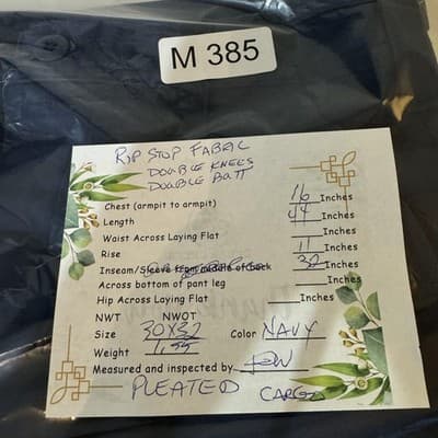 Excel Manufacturing Pants Mens 30x32 Navy Tactical Cargo Ripstop Double Knee - Thumbnail 14